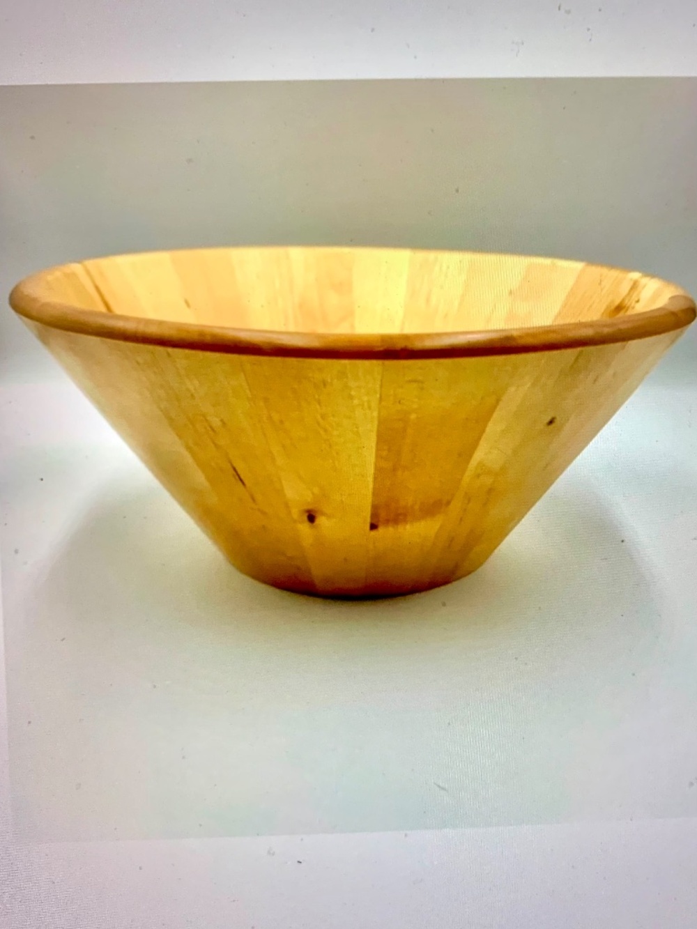 Vintage IKEA of Sweden medium solid birch wood fruit/salad/bread serving bowl